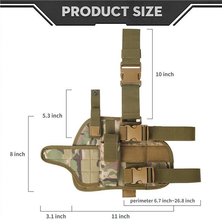 Tactical Drop Leg Holster Fits Most Types Of 1911 Pistols And Semi-Automatic Pistols
